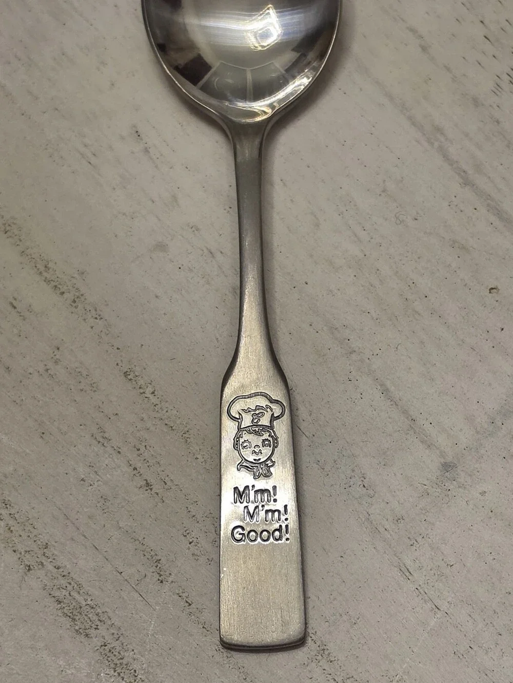 Vintage Campbell’s Soup Kid Spoon M'm M'm Good Stainless Monmouth Korea